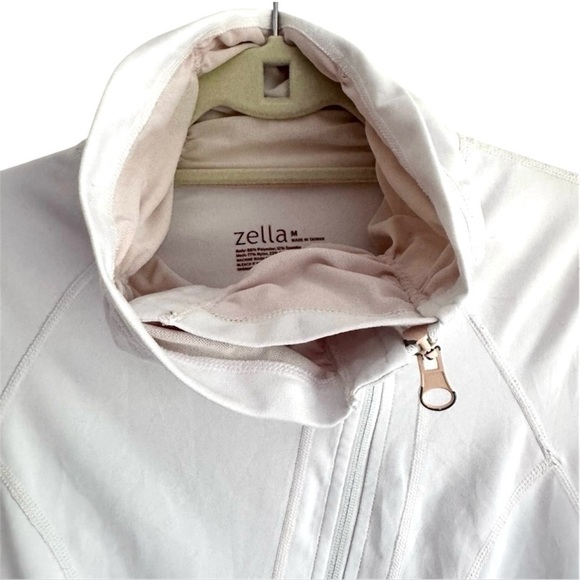 Zella Activewear Jacket Athleisure Streetwear Yoga Hiking Gym Top White Pink M - Picture 7 of 10